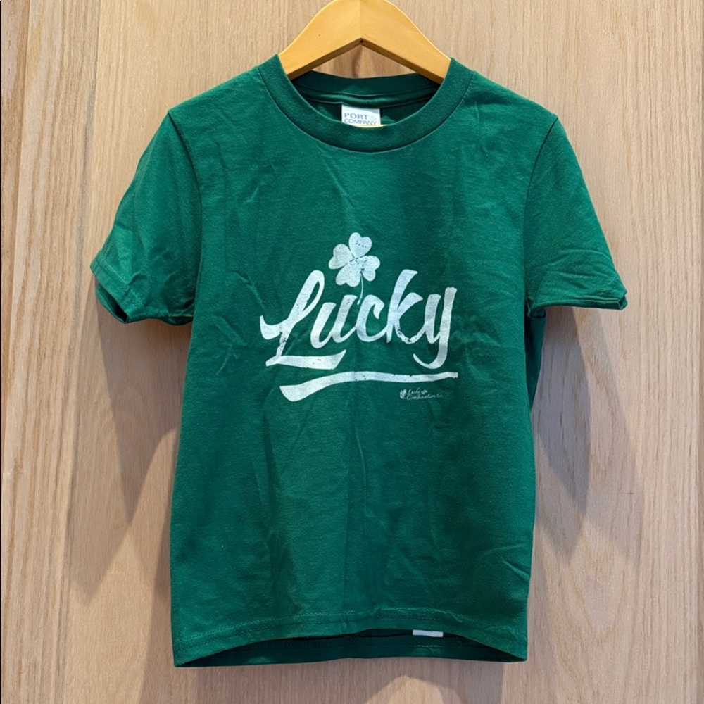 Lucky Clover Green Kids Tee